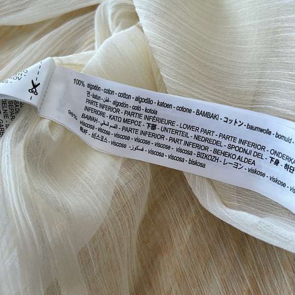 ZARA bohemian crochet light yellow dress size small - Picture 15 of 15